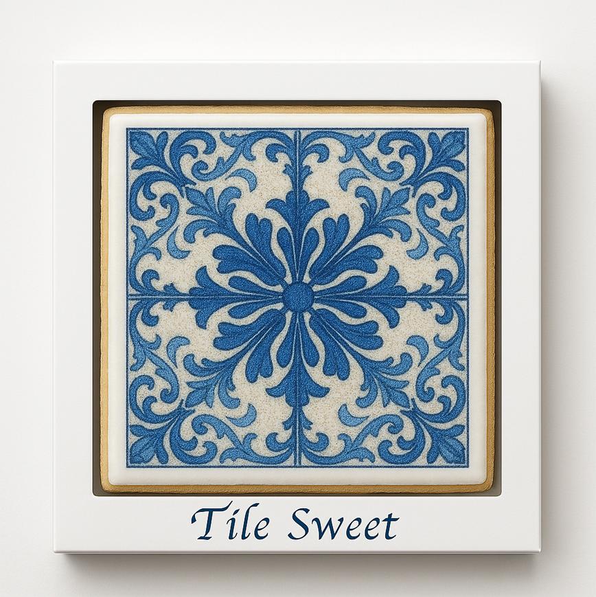 Galleta con diseño de azulejo